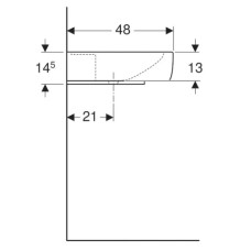 Раковина 100х48 см Geberit Renova Plan 125100000