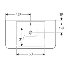 Раковина 85х48 см Geberit Renova Plan 125185000