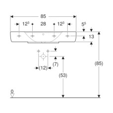 Раковина 85х48 см Geberit Renova Plan 125185000
