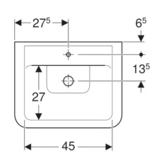 Раковина 55х44 см Geberit Renova Plan 225155000