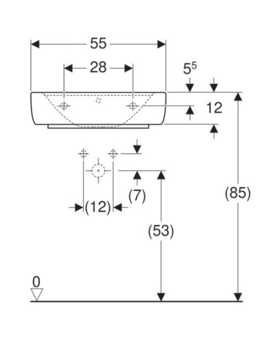 Раковина 55х44 см Geberit Renova Plan 225155000