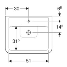 Раковина 60х48 см Geberit Renova Plan 225160000