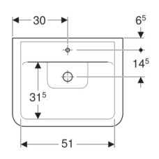 Раковина 60х48 см Geberit Renova Plan 225160000