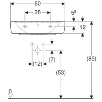 Раковина 60х48 см Geberit Renova Plan 225160000