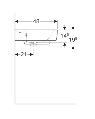 Раковина 60х48 см Geberit Renova Plan 225160000