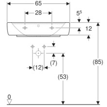 Раковина 65х48 см Geberit Renova Plan 225165000