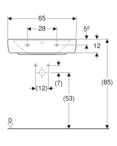 Раковина 65х48 см Geberit Renova Plan 225165000