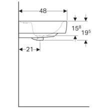 Раковина 65х48 см Geberit Renova Plan 225165000