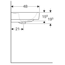 Раковина 65х48 см Geberit Renova Plan 225165000