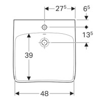 Раковина 55х55 см Geberit Renova Comfort 258555000