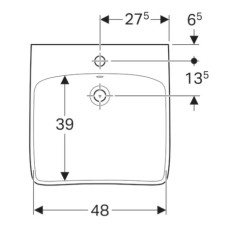 Раковина 55х55 см Geberit Renova Comfort 258555000