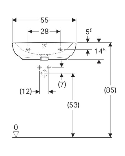 Раковина 55х55 см Geberit Renova Comfort 258555000