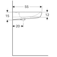 Раковина 55х55 см Geberit Renova Comfort 258555000