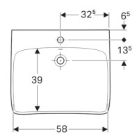 Раковина 65х55 см Geberit Renova Comfort 258565000
