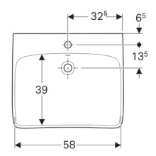 Раковина 65х55 см Geberit Renova Comfort 258565000