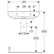 Раковина 65х55 см Geberit Renova Comfort 258565000