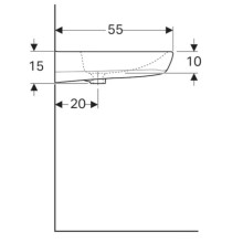 Раковина 65х55 см Geberit Renova Comfort 258565000