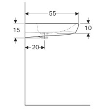 Раковина 65х55 см Geberit Renova Comfort 258565000