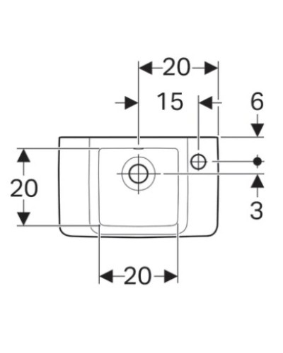 Раковина 40х25 см Geberit Renova Plan 272140000