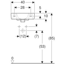 Раковина 40х25 см Geberit Renova Plan 272140000