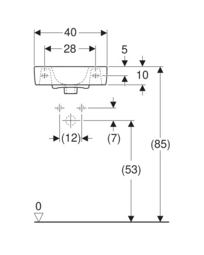Раковина 40х25 см Geberit Renova Plan 272140000