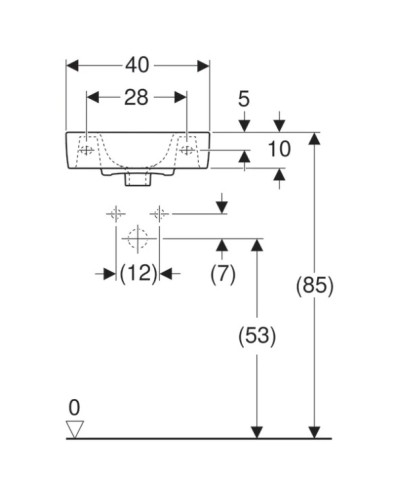 Раковина 40х25 см Geberit Renova Plan 272140000