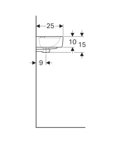 Раковина 40х25 см Geberit Renova Plan 272140000