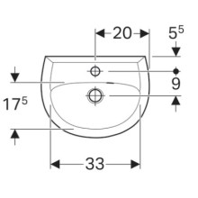 Раковина 40х30 см Geberit Renova 273040000