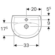 Раковина 40х30 см Geberit Renova 273040000