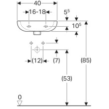 Раковина 40х30 см Geberit Renova 273040000