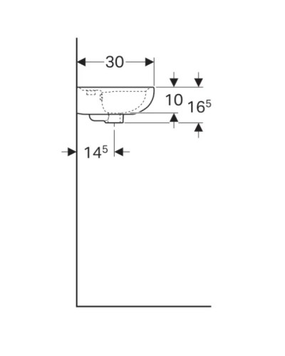 Раковина 40х30 см Geberit Renova 273040000
