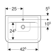 Раковина 50х38 см Geberit Renova Plan 275150000