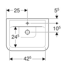 Раковина 50х38 см Geberit Renova Plan 275150000