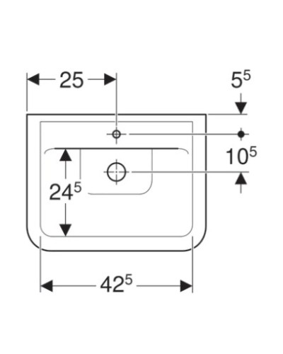Раковина 50х38 см Geberit Renova Plan 275150000