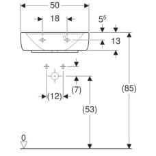 Раковина 50х38 см Geberit Renova Plan 275150000