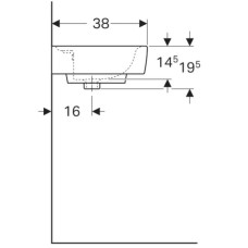 Раковина 50х38 см Geberit Renova Plan 275150000