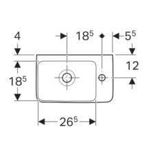 Раковина 40х25 см Geberit Renova Compact 276140000