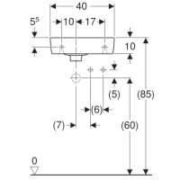 Раковина 40х25 см Geberit Renova Compact 276140000
