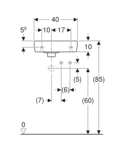 Раковина 40х25 см Geberit Renova Compact 276140000