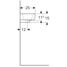 Раковина 40х25 см Geberit Renova Compact 276140000