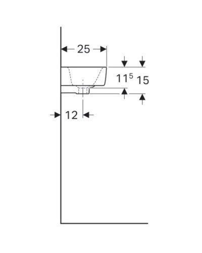 Раковина 40х25 см Geberit Renova Compact 276140000