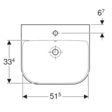 Раковина 55х48 см Geberit Smyle 500.227.01.1