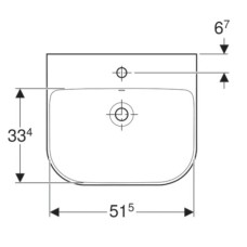 Раковина 55х48 см Geberit Smyle 500.227.01.1