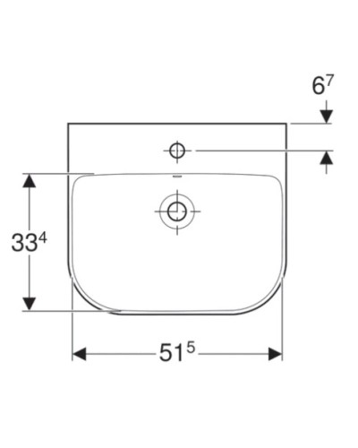 Раковина 55х48 см Geberit Smyle 500.227.01.1