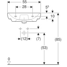 Раковина 55х48 см Geberit Smyle 500.227.01.1