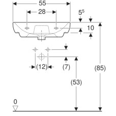 Раковина 55х48 см Geberit Smyle 500.227.01.1