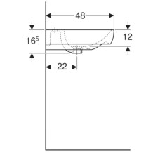 Раковина 55х48 см Geberit Smyle 500.227.01.1