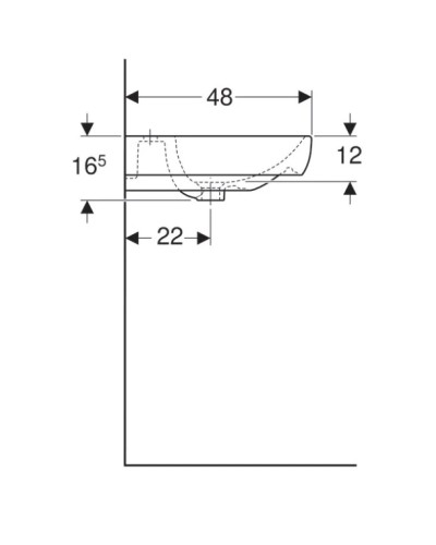 Раковина 55х48 см Geberit Smyle 500.227.01.1