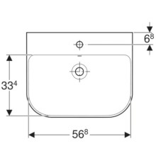 Раковина 60х48 см Geberit Smyle 500.228.01.1