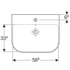 Раковина 60х48 см Geberit Smyle 500.228.01.1